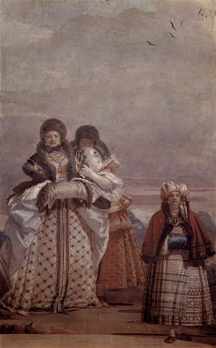 Зимняя прогулка из зала готического павильона в Форестерии, 1757