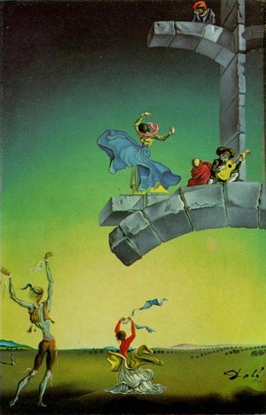Без названия (Испанские танцы в пейзаже), 1946