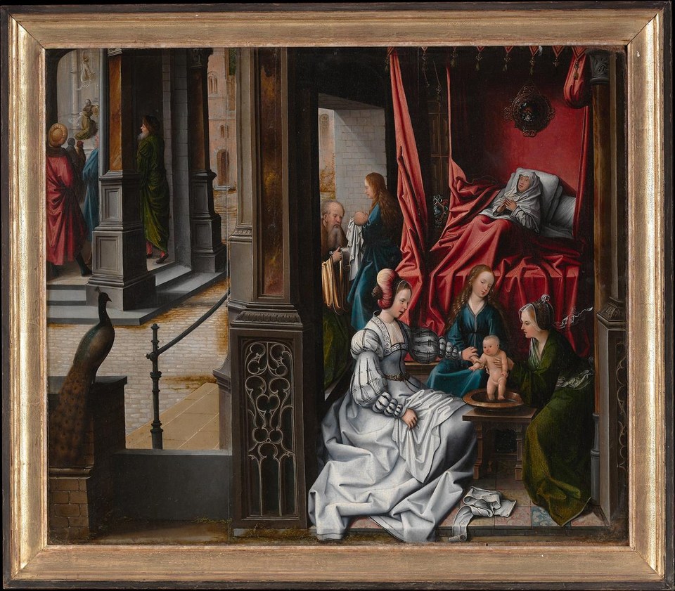 Рождение и наречение святого Иоанна Крестителя, c.1515 - Бернард Ван Орлей