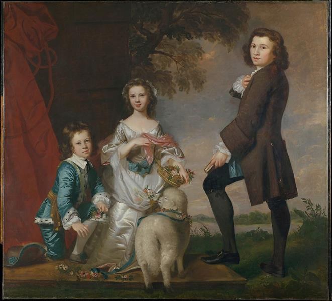 Томас (1740–1825) и Марта Нит (1741–после 1795) со своим наставником Томасом Нидэмом, 1748 - Джошуа Рейнольдс
