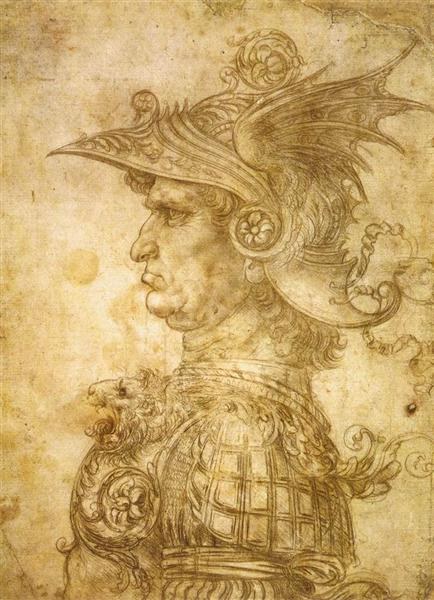 Профиль воина в шлеме, c.1472