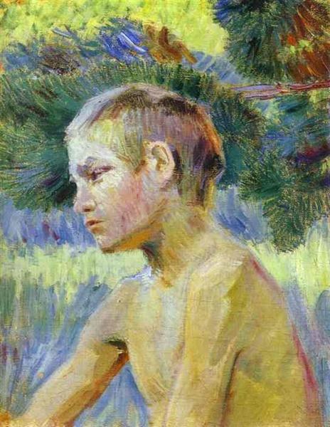 Сидящий мальчик, 1901 - Виктор Борисов-Мусатов