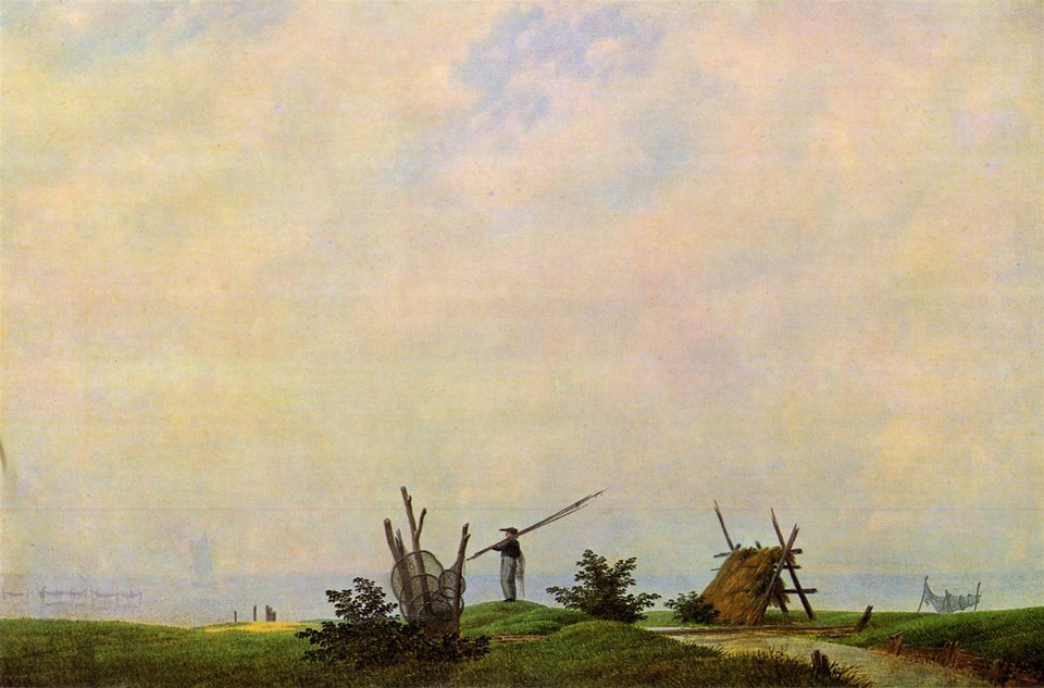 Морской пляж с рыбаком (Рыбак), 1807