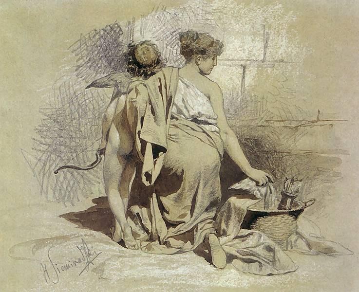 Женщина с любовью, 1880 - Генрих Семирадский