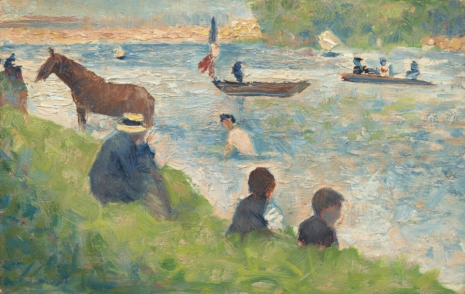 Лошади и лодки (Этюд к «Купальщицам в Аньере»)