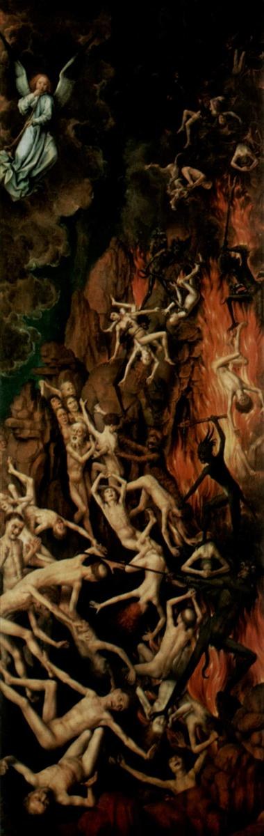 Страшный суд, триптих, правая створка «Ввержение проклятых в ад», c.1467 - 1470