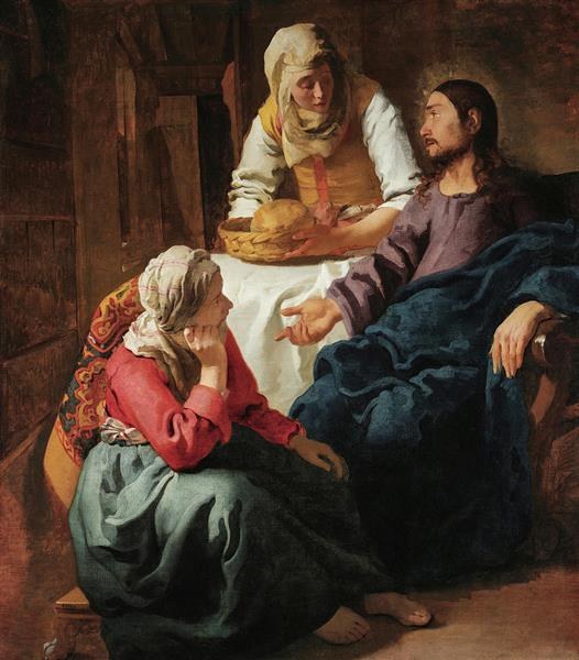 Христос в доме Марфы и Марии, 1654 - Иоганн Вермеер
