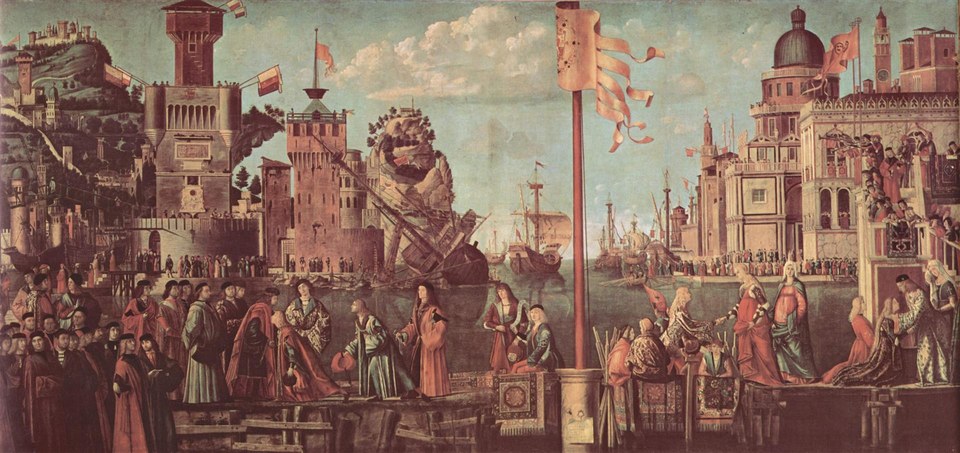 Встреча Этериуса и Урсулы и отъезд паломников, 1498