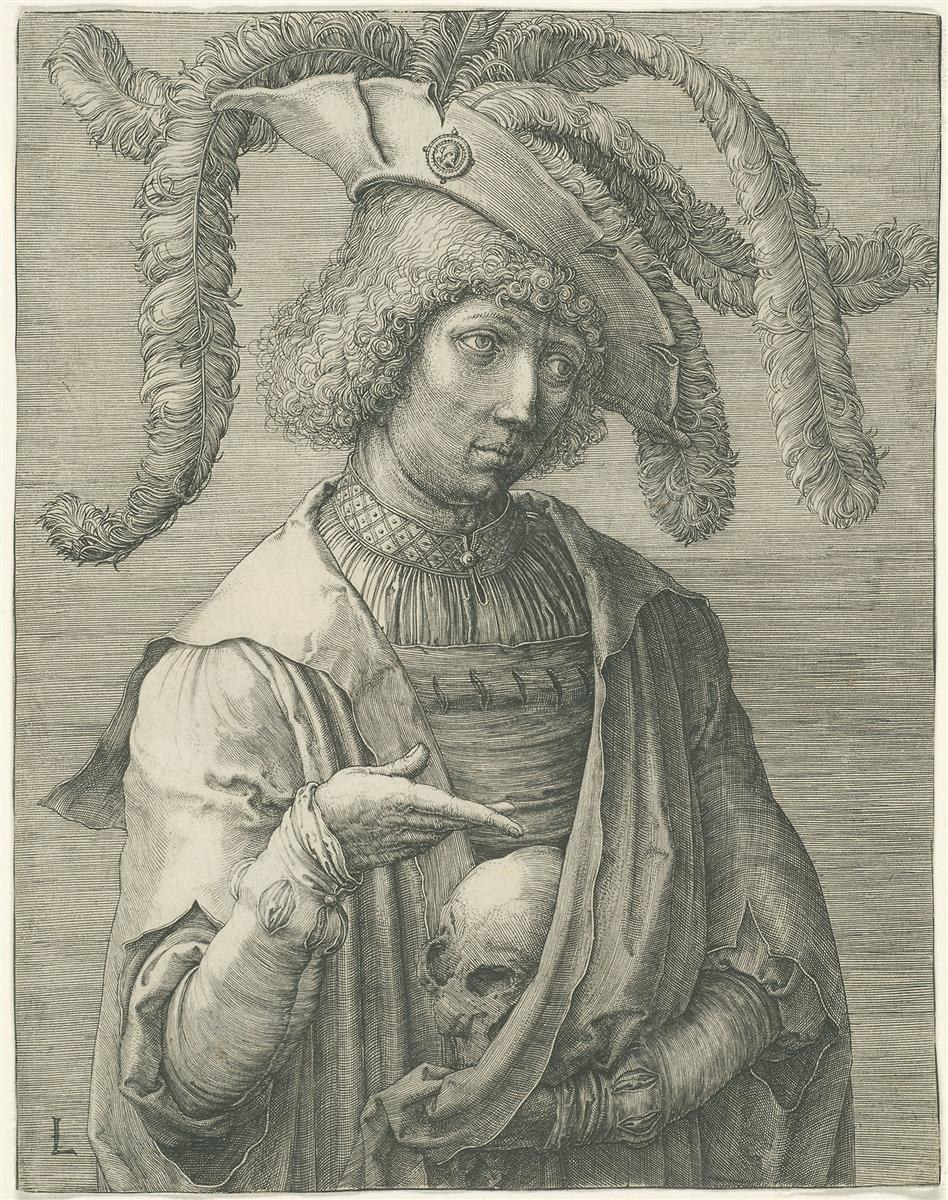 Молодой человек с черепом, 1519