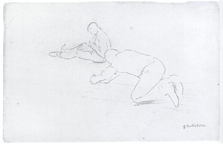 Скребки полов (этюд), 1875