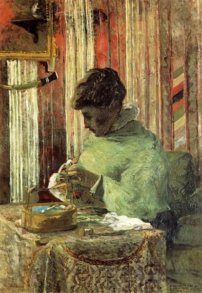 Вышивальщица или Метте Гоген, 1878