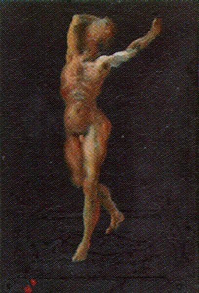 Без названия (Обнаженный мужчина в пейзаже), 1948
