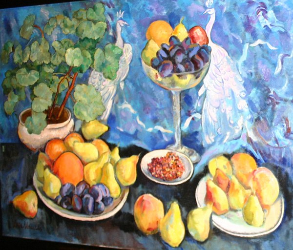 Натюрморт с павлинами, 1908 - 1909 - Илья Машков