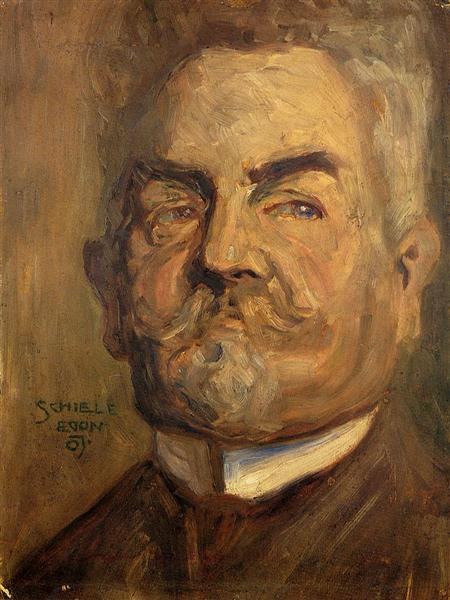 Портрет Леопольда Цихачека (Голова бородатого мужчины I), 1907