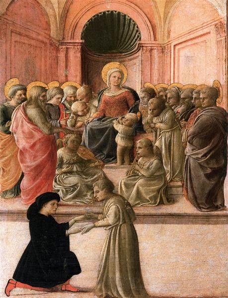 Мадонна с младенцем, святыми, ангелами и донором, c.1437