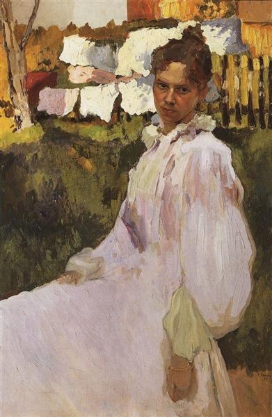 Портрет госпожи Н.Ф. Октябрь 1896 - Константин Сомов
