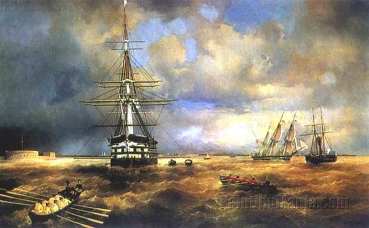 Дороги в Кронштадте, 1840