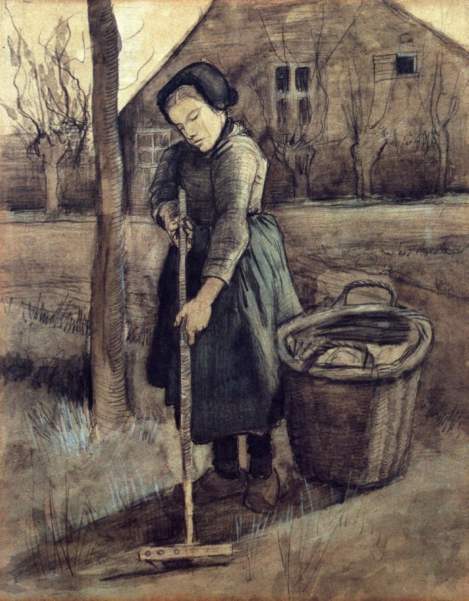 Девушка на граблях, 1881
