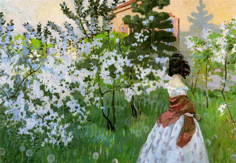 Весеннее солнце, c.1899 - Виктор Борисов-Мусатов