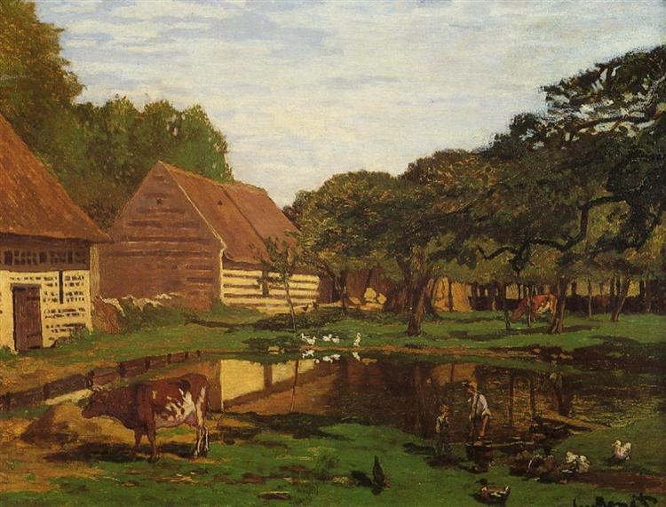 Фермерский двор в Нормандии, c.1863