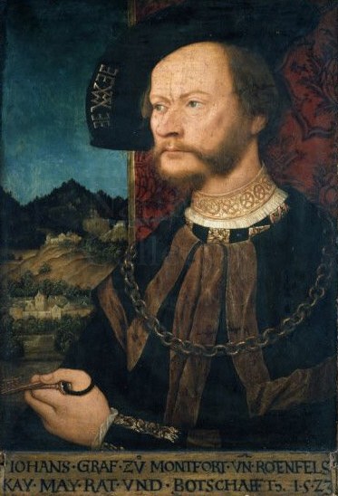 Портрет графа Иоганна II, графа Монфора и Ротенфельса, 1523 - Бернхард Стригель