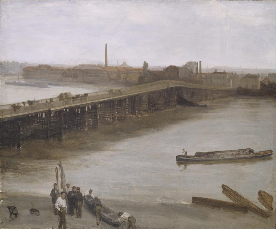 Коричневый и серебряный: Старый мост Баттерси, 1859 - Джеймс Макнил Уистлер