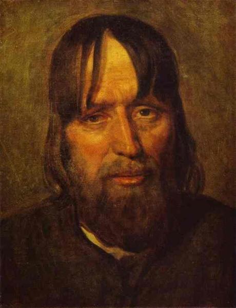 Голова старого крестьянина, 1825 - Алексей Венецианов