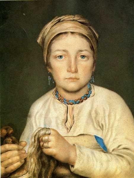 Крестьянка, расчесывающая лен (Анисия), 1822 - Алексей Венецианов