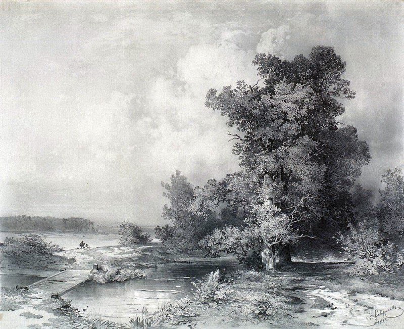 Вид в селе Кунцеве под Москвой. 1855