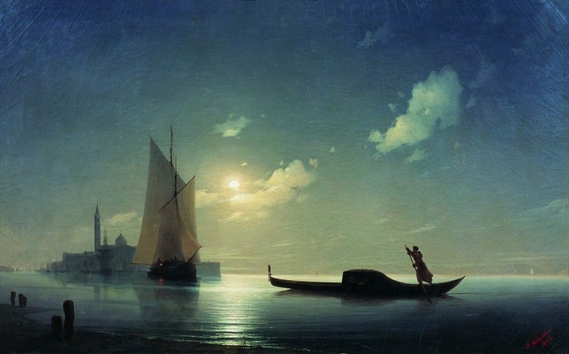 Гондольер на море ночью 1843 73х112