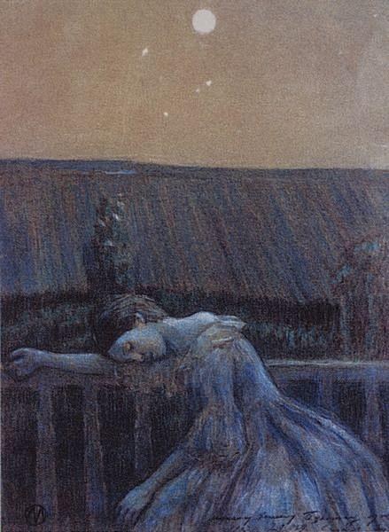 На балконе, 1899 - Виктор Борисов-Мусатов
