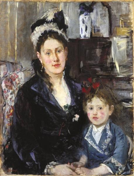 Мадам Бурсье и ее дочь, 1873