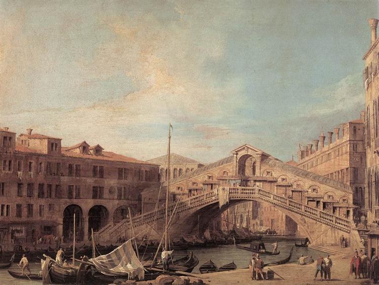 Гранд Канал. Мост Риальто с юга., 1727
