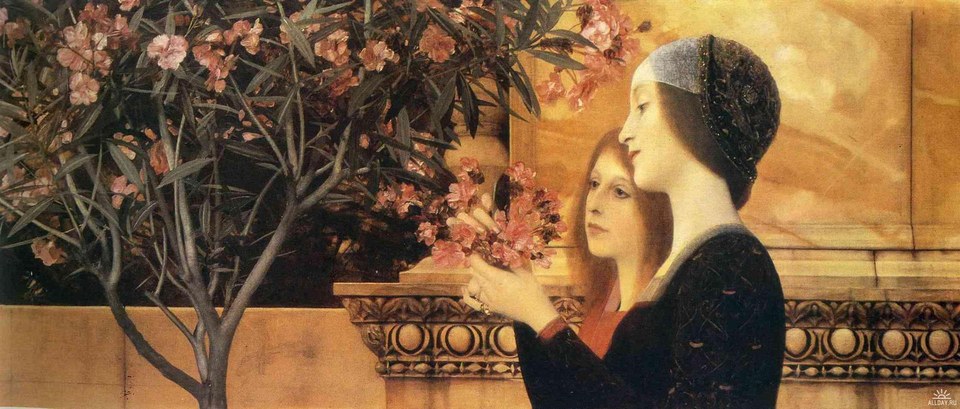 Две девушки с олеандром, 1890
