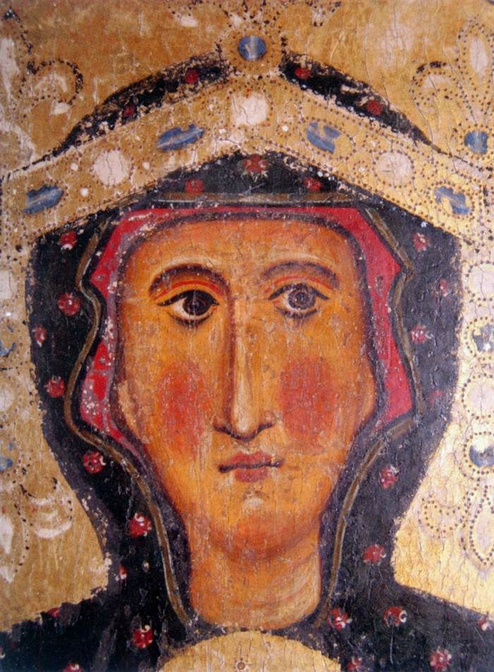 Мадонна с Младенцем на троне (фрагмент)