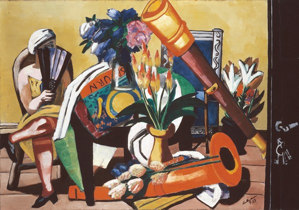 Большой натюрморт с телескопом, 1927 - Макс Бекманн