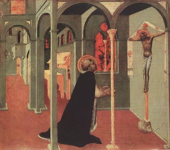 Святой Фома перед крестом, 1423 - Сассетта (Стефано ди Джованни)