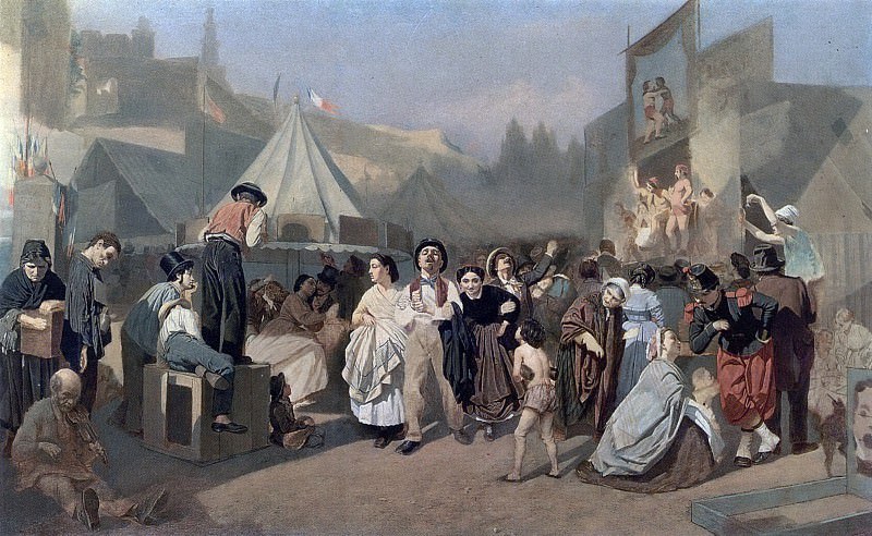 Праздник в окрестностях Парижа . 1863-64 Х.