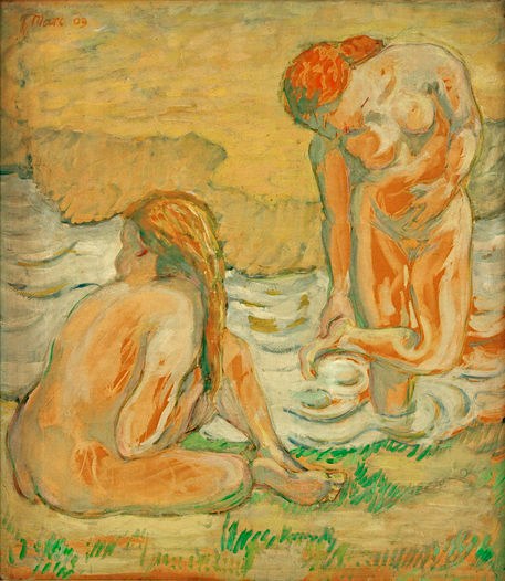 Две купающиеся девушки, 1909