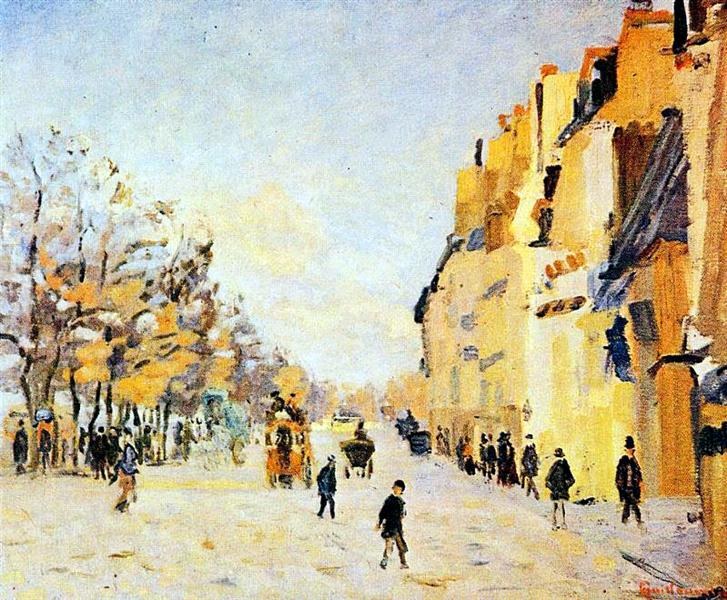 Набережная Гара, снег, 1874
