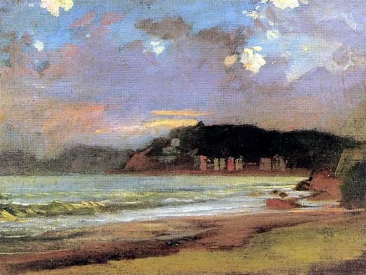 Залив Ливорно. Закат, 1862 - Николай Ге