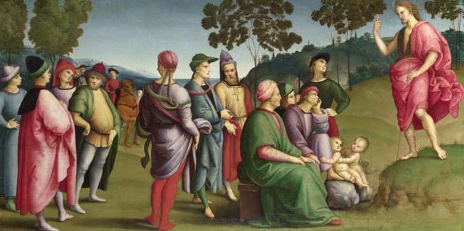 Проповедь Святого Иоанна Крестителя, 1505 - Рафаэль