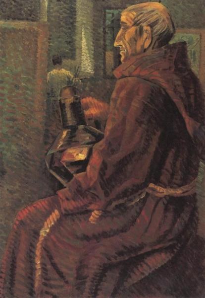 Сидящий монах, 1925