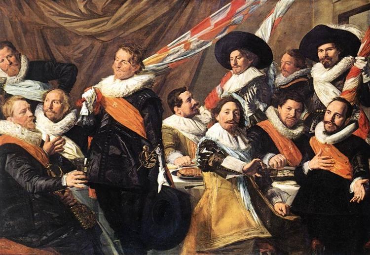Банкет офицеров роты гражданской гвардии Святого Георгия, 1616 - Франс Хальс