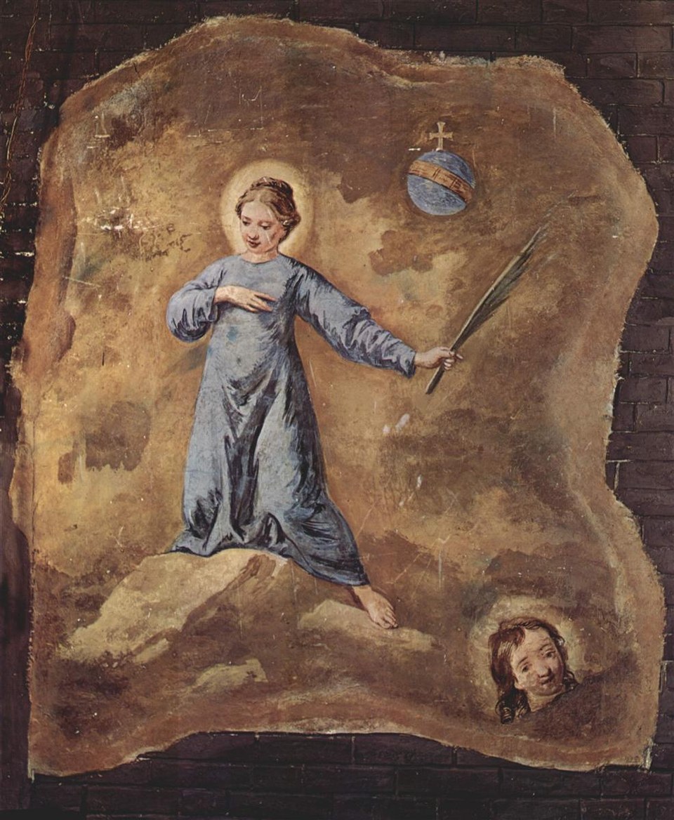 Фреска в Сан-Панталоне в Венеции, Сцена: Святой мученик, фрагмент, 1744 - 1745