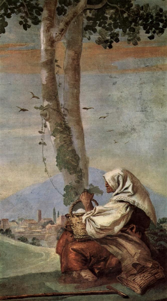 Пейзаж с сидящим фермером, 1757