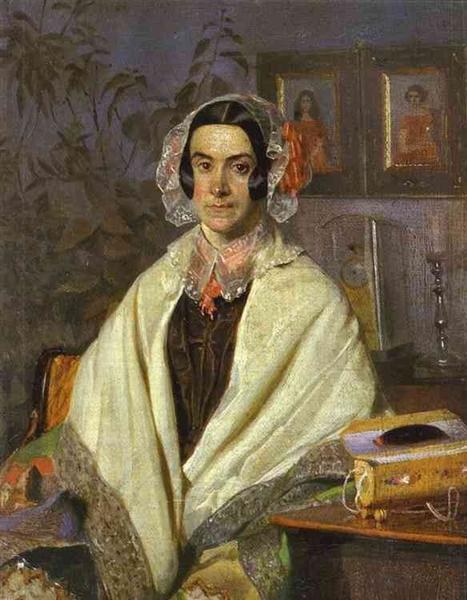 Портрет О. П. Ждановича, 1846 - 1847 - Павел Федотов