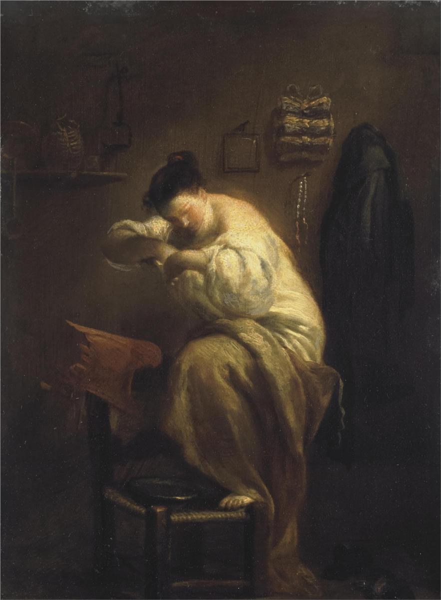 Женщина ищет блох, 1719