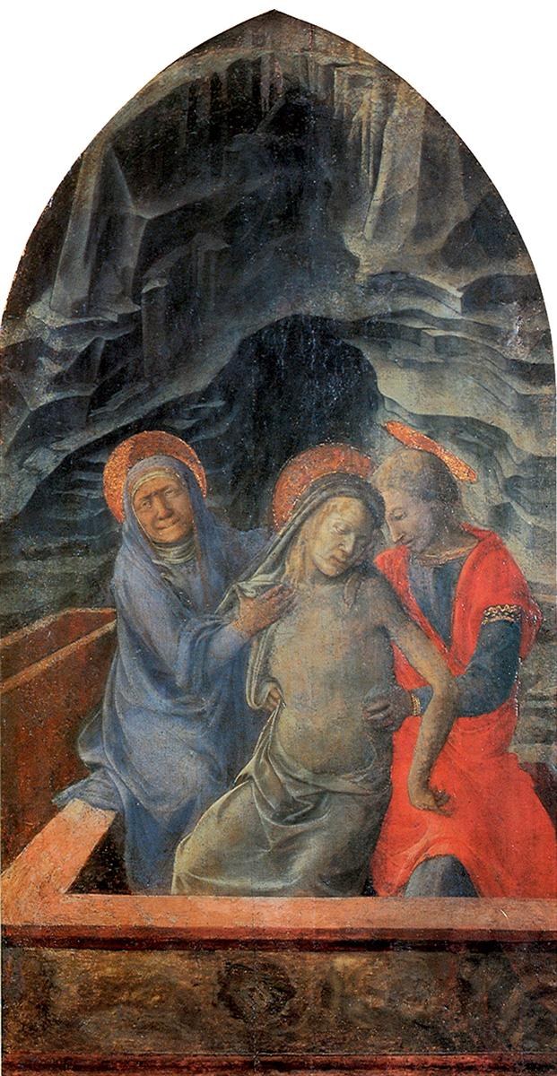 Мертвый Христос, поддерживаемый Марией и Иоанном Богословом, c.1435 - c.1440