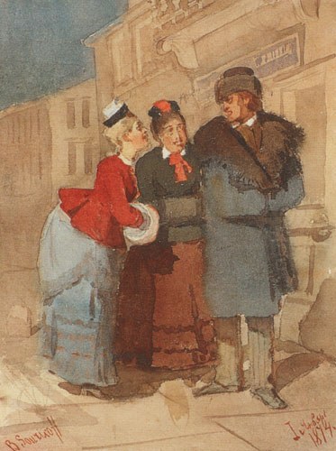 На Невском проспекте ночью, 1874 - Василий Суриков